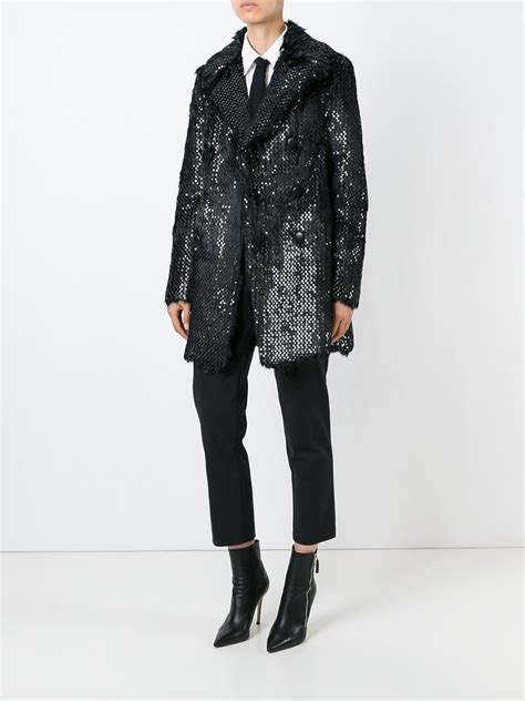 ysl shearling coat women|saint laurent coats for women.